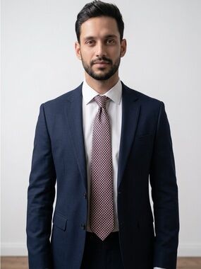 Protocol Brown Checkered Silk Tie | Classic Formal Style